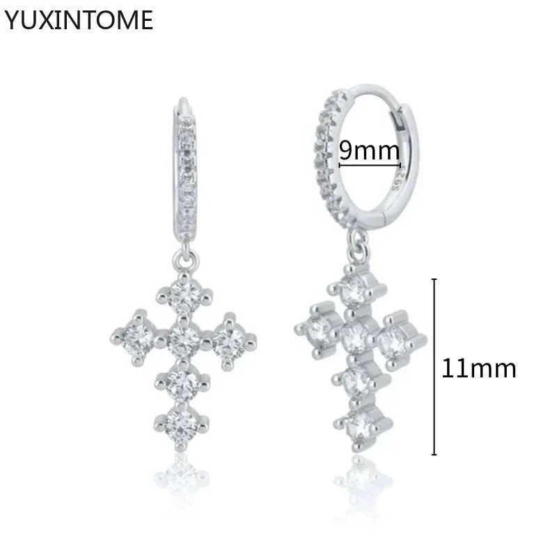 White crystal earrings (925)AzizaK