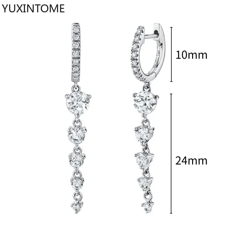 White crystal earrings (925)AzizaK