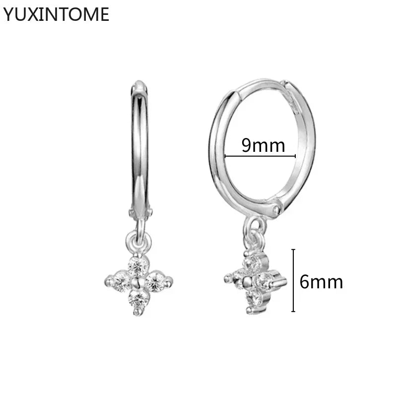 White crystal earrings (925)AzizaK