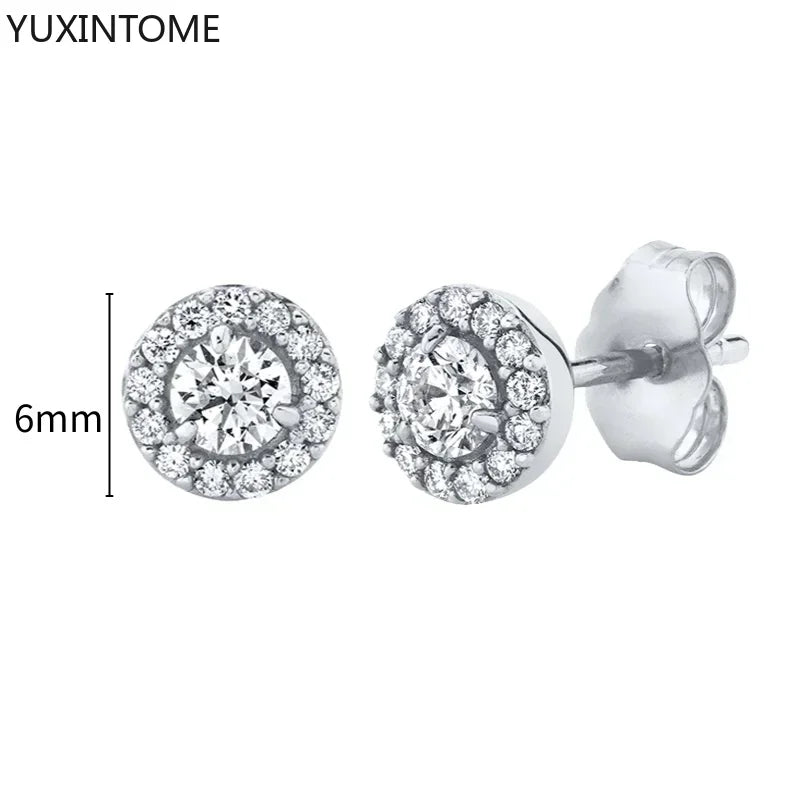 White crystal earrings (925)AzizaK