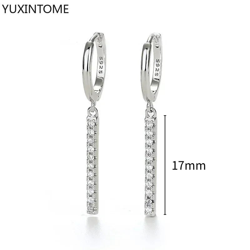 White crystal earrings (925)AzizaK