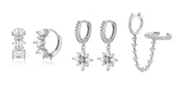 White crystal earrings (925)AzizaK