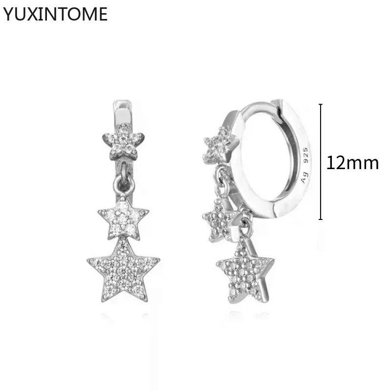 White crystal earrings (925)AzizaK