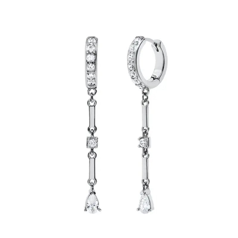 White crystal earrings (925)AzizaK