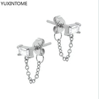 White crystal earrings (925)AzizaK
