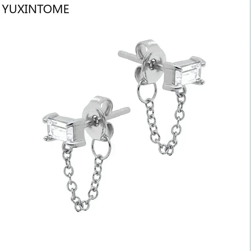 White crystal earrings (925)AzizaK