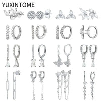White crystal earrings (925)AzizaK