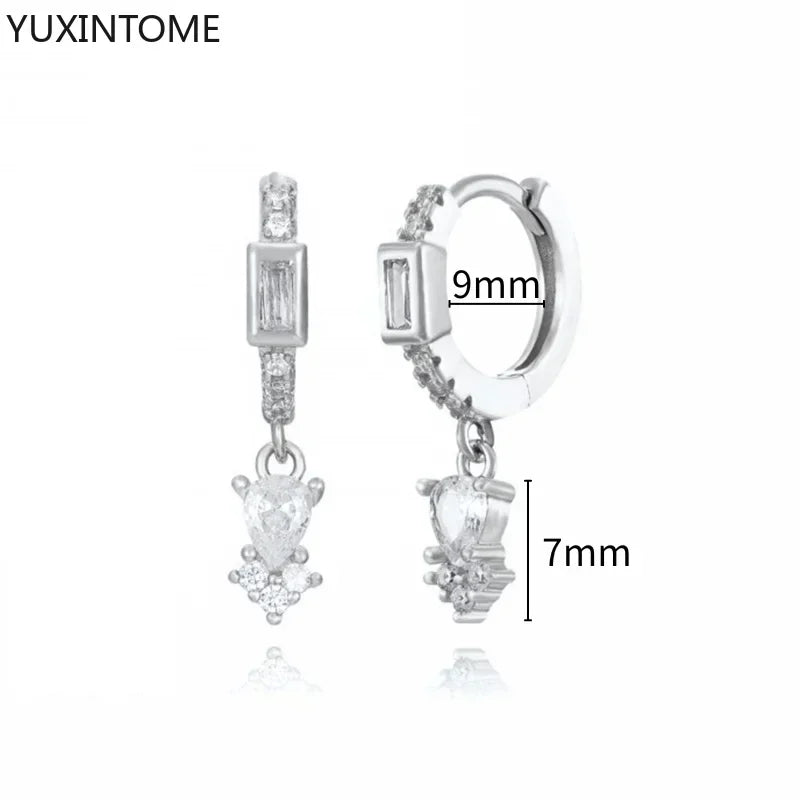 White crystal earrings (925)AzizaK
