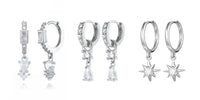 White crystal earrings (925)AzizaK