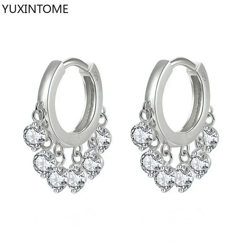 White crystal earrings (925)AzizaK