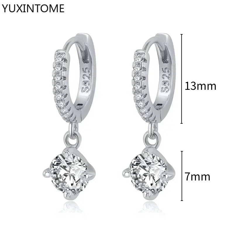 White crystal earrings (925)AzizaK