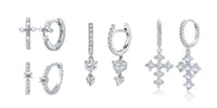 White crystal earrings (925)AzizaK