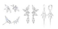 White crystal earrings (925)AzizaK