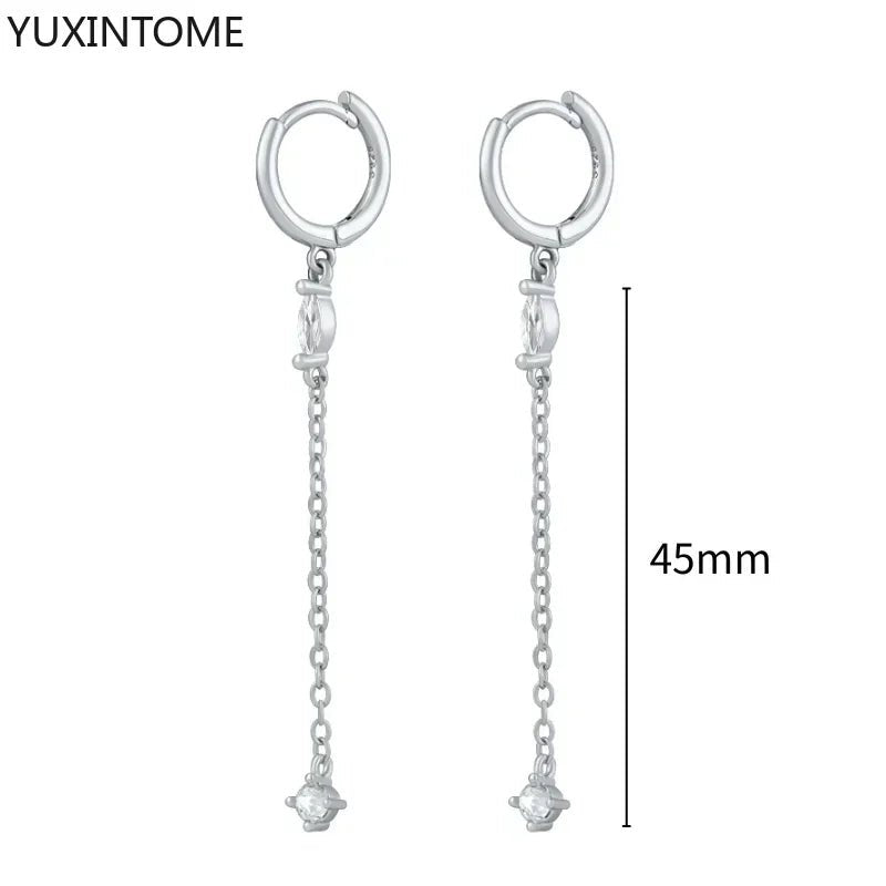 White crystal earrings (925)AzizaK