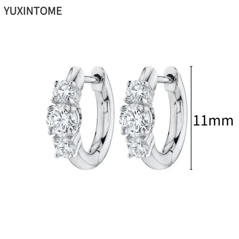 White crystal earrings (925)AzizaK