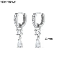 White crystal earrings (925)AzizaK