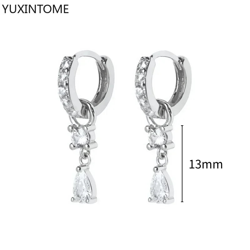 White crystal earrings (925)AzizaK