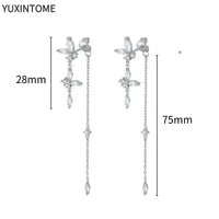 White crystal earrings (925)AzizaK