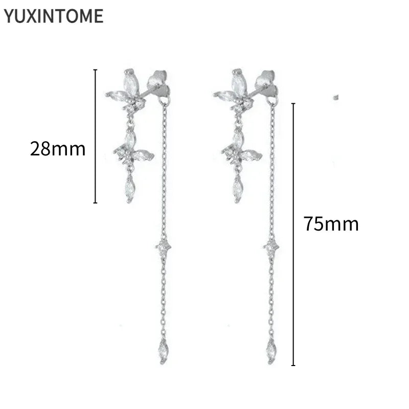 White crystal earrings (925)AzizaK