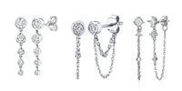 White crystal earrings (925)AzizaK
