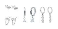 White crystal earrings (925)AzizaK