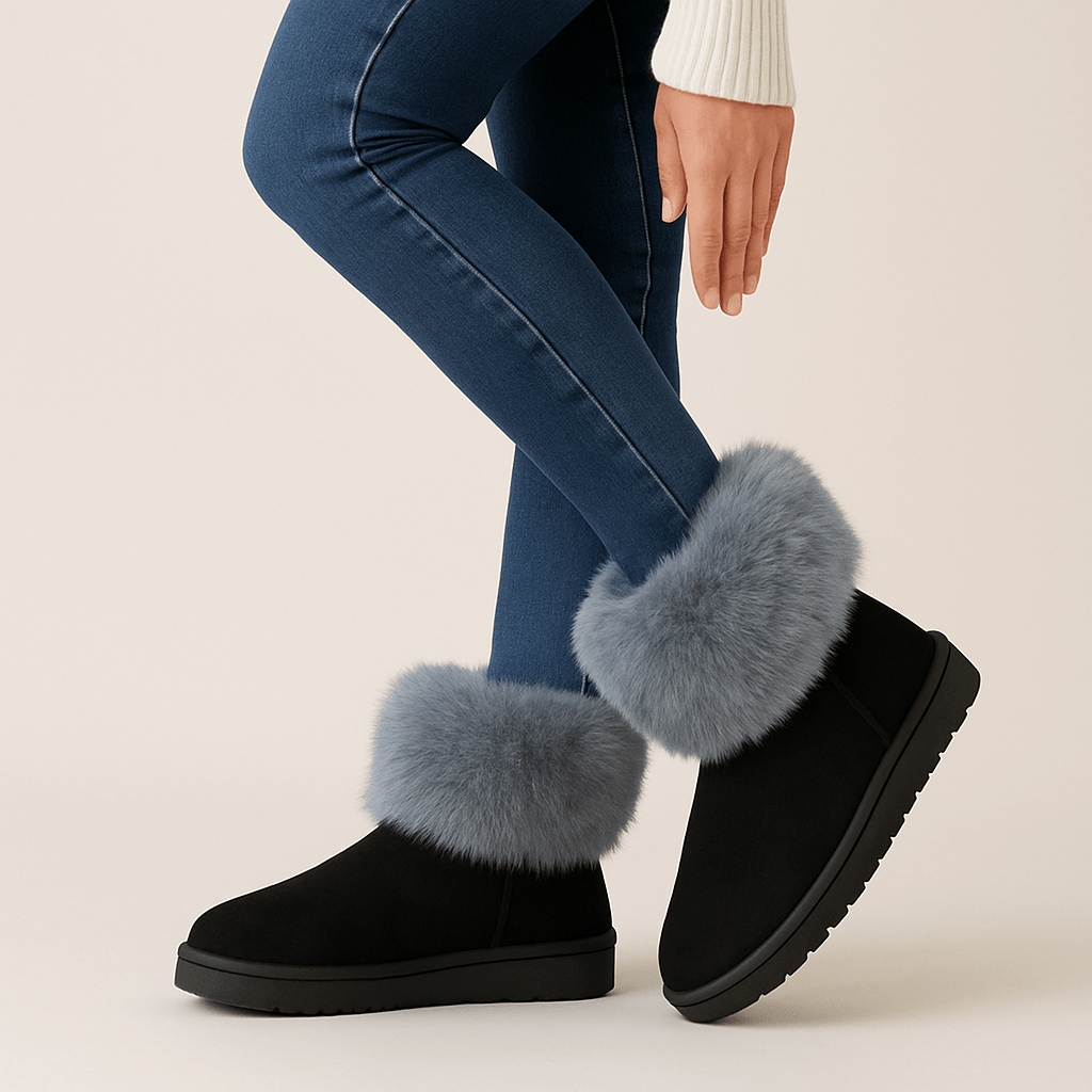 Winter boots with fleece fur trimAzizaK