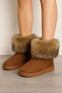 Winter boots with fleece fur trimAzizaK