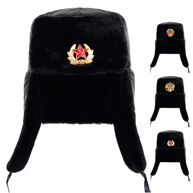 Winter Hat Faux Rabbit Fur EarpieceAzizaK