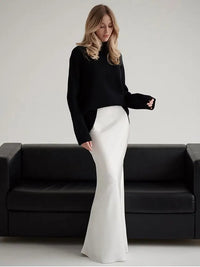 Wolf Eel Casual Satin SkirtAzizaK