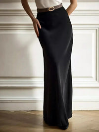 Wolf Eel Casual Satin SkirtAzizaK