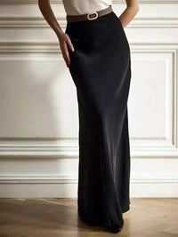 Wolf Eel Casual Satin SkirtAzizaK
