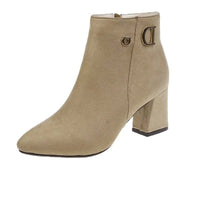 Women Ankle Boots Black LeatherAzizaK