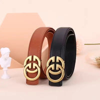 Women’s PU Leather Belt With Moon Temperament ButtonAzizaK