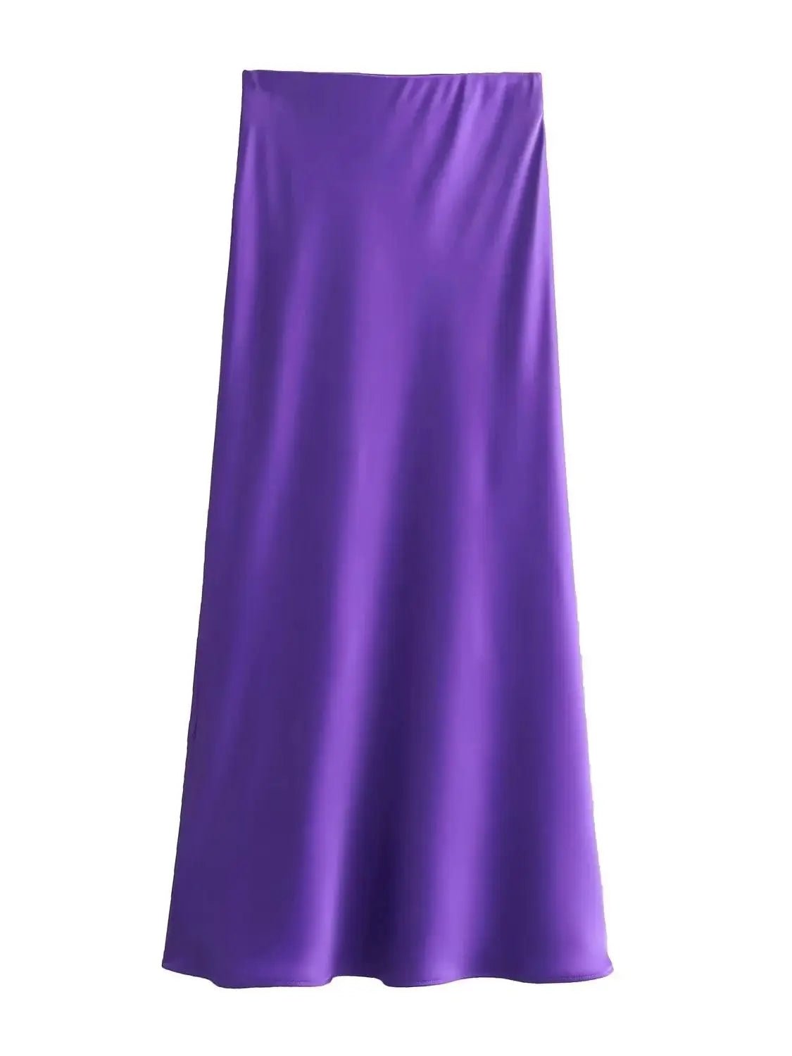 XNWMNZ Flowy Satin Midi SkirtAzizaK