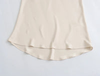 XNWMNZ Flowy Satin Midi SkirtAzizaK
