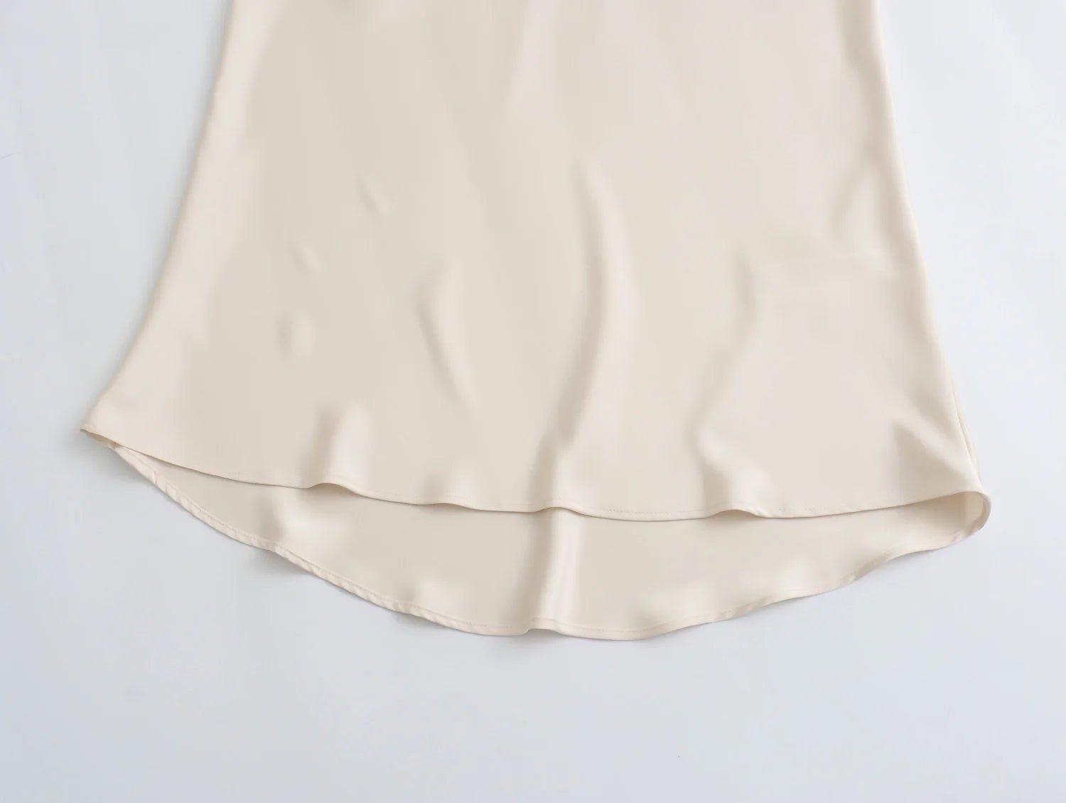 XNWMNZ Flowy Satin Midi SkirtAzizaK