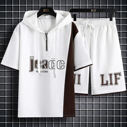 Youth Streetwear Set – Men's Short Sleeve T-Shirt & Shorts (2 - Piece)AzizaK